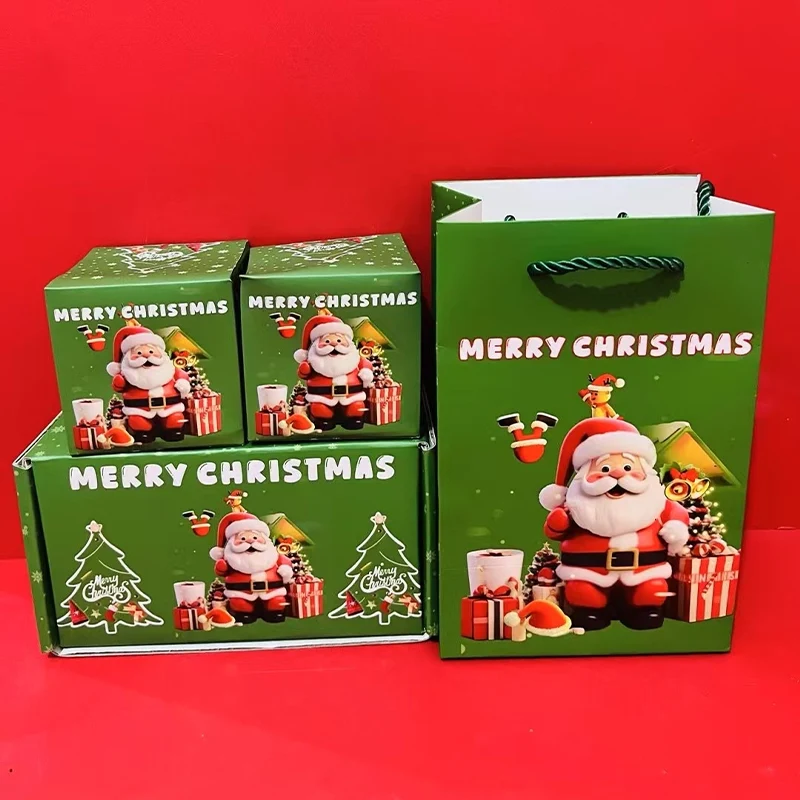 Pop up kerstcadeaudoos met explosie effect en 25 springdoosjes