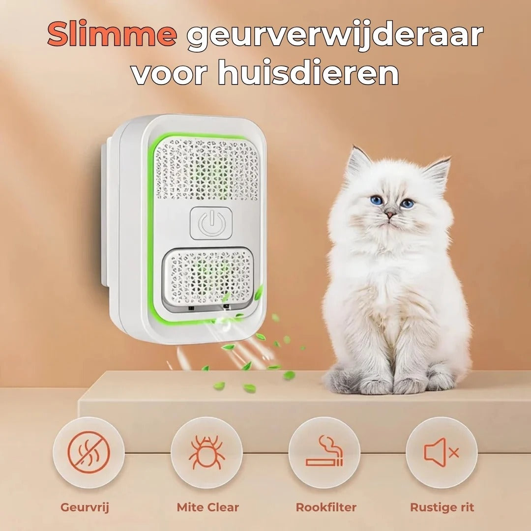 Ioniserende luchtreiniger tegen huisdiergeuren