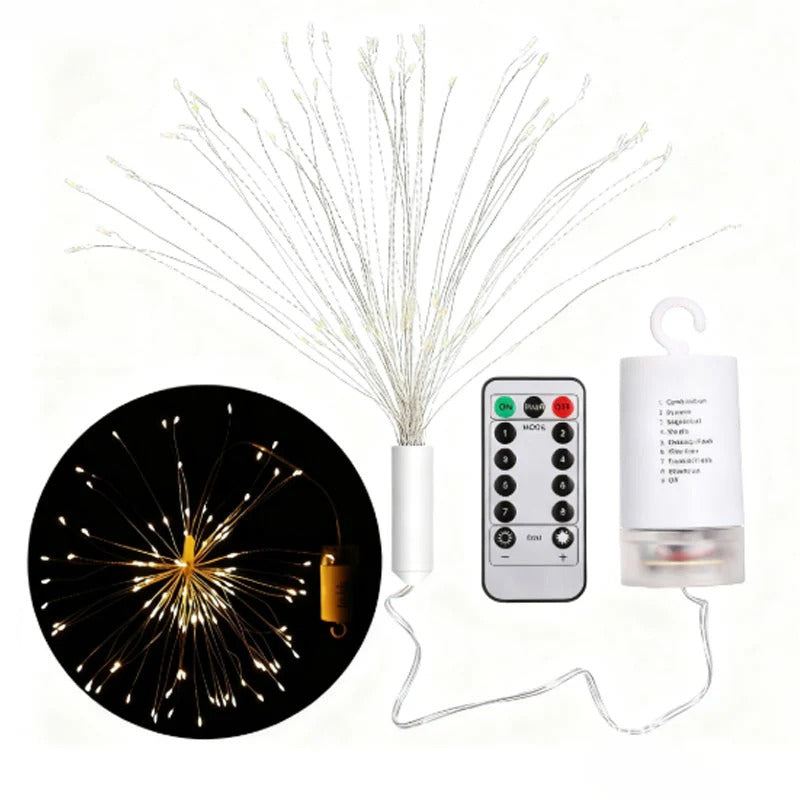Solar vuurwerk lichtslingers voor in de tuin en op feestjes