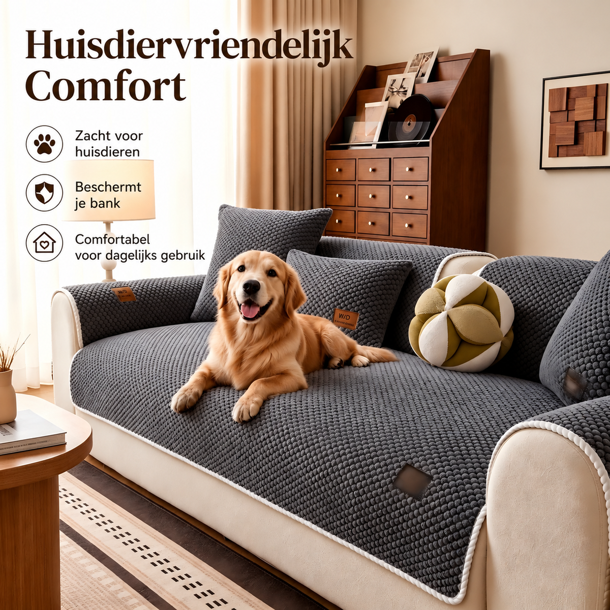 Verdikte antislip bankhoes voor huisdieren