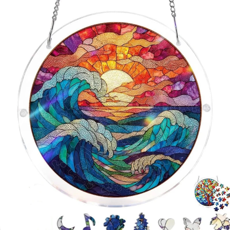 Hangende Acrylpuzzel met Zonnevanger van 83 Stukjes