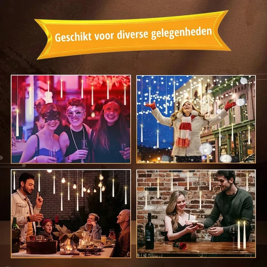 Zwevende LED kaarsen met toverstaf