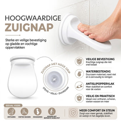 Douchevoetsteun met zuignapbevestiging