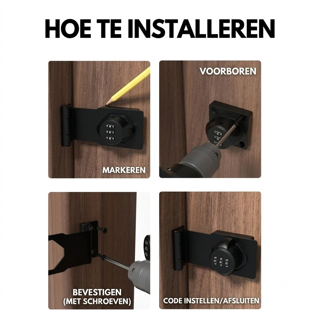 Combinatieslot voor Kasten en Deuren