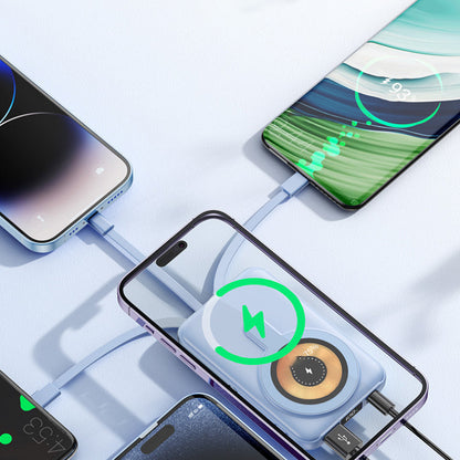 Magnetische draadloze powerbank 10000mAh snellader met telefoonhouder