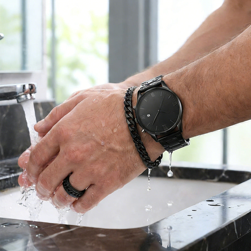 Minimalistisch quartzhorloge voor heren met datumweergave