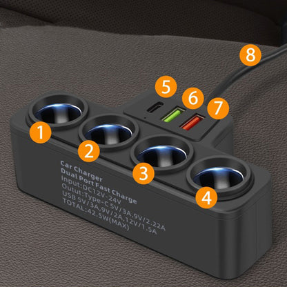 7-in-1 sigarettenaanstekeradapter