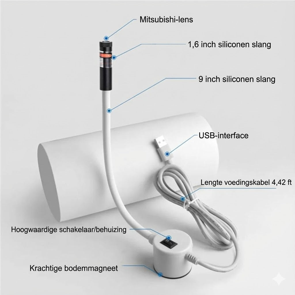 Lampe de positionnement magnétique pour machine à coudre