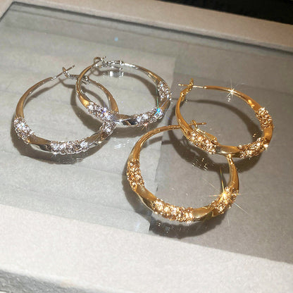 Zirkonia Elegance Cirkel Oorbellen