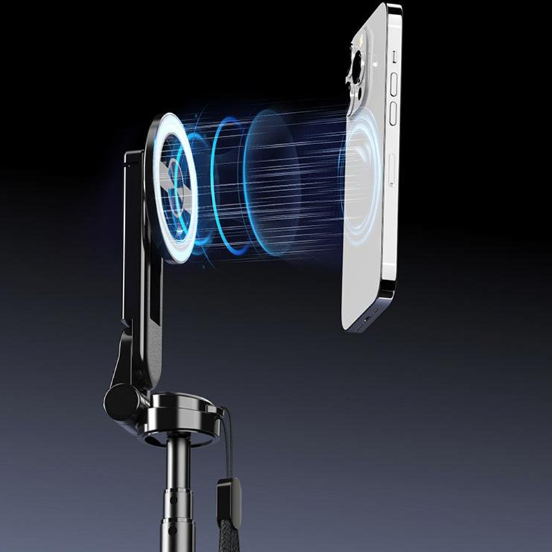 4-in-1 Magnetische Selfiestick met 360° Rotatie