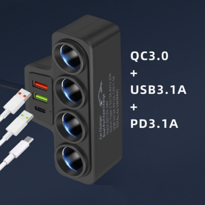 7-in-1 sigarettenaanstekeradapter