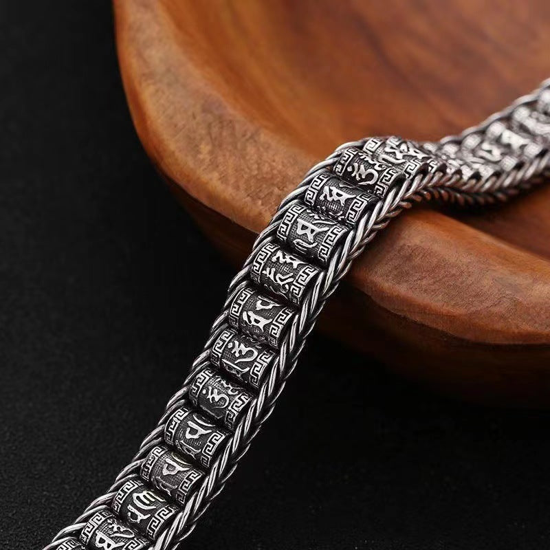 Tibetaans gebedswiel armband – 925 sterling zilver