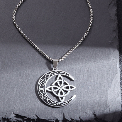 Keltische maan hanger ketting