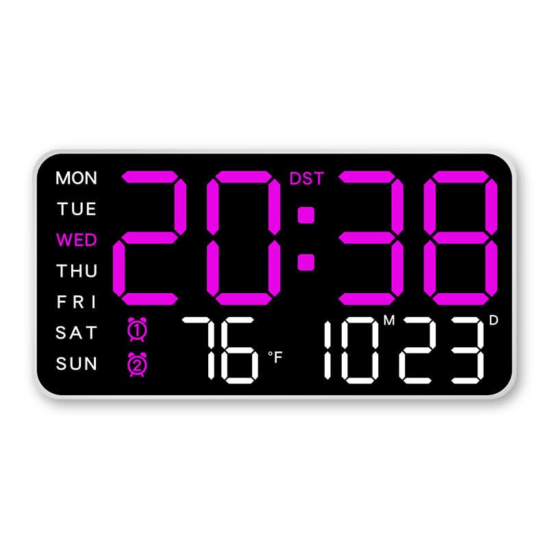 Multifunctionele decoratieve LED digitale wandklok