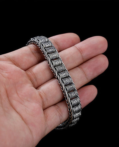 Tibetaans gebedswiel armband – 925 sterling zilver