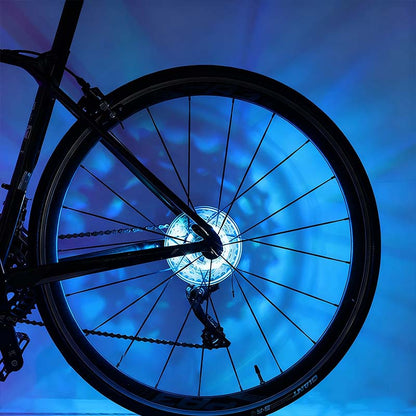 LED wielnaafverlichting voor nachtritten