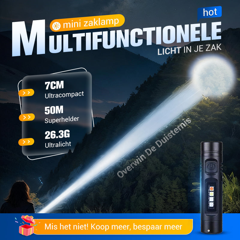 Multifunctionele Mini Zaklamp van Aluminiumlegering