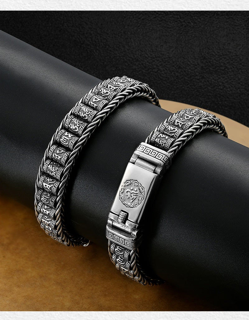 Tibetaans gebedswiel armband – 925 sterling zilver