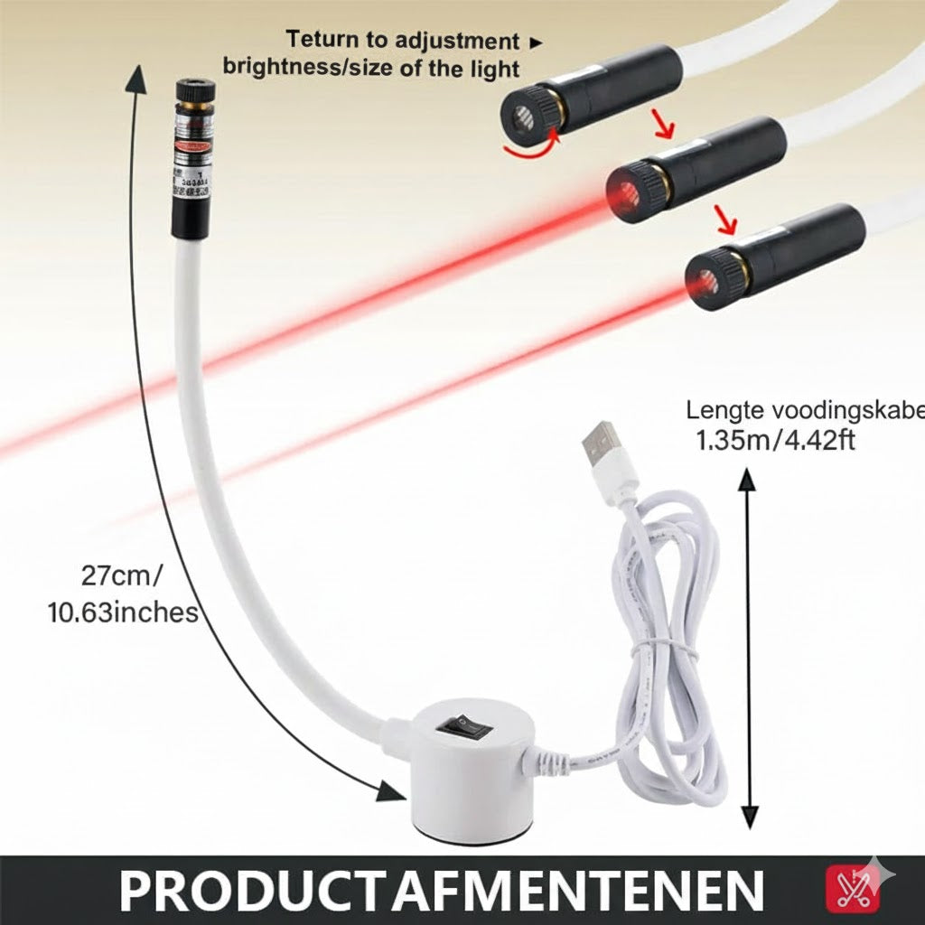 Lampe de positionnement magnétique pour machine à coudre