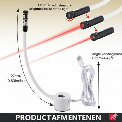 Lampe de positionnement magnétique pour machine à coudre