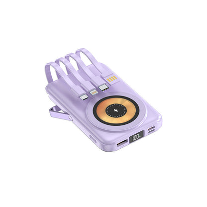 Magnetische draadloze powerbank 10000mAh snellader met telefoonhouder