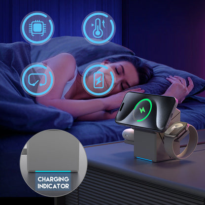 3-in-1 opvouwbaar magnetisch draadloos laadstation