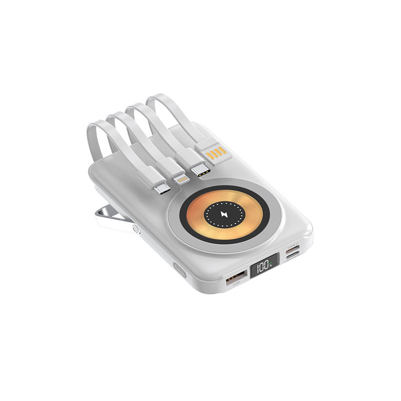 Magnetische draadloze powerbank 10000mAh snellader met telefoonhouder