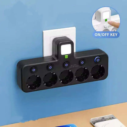 Ruimtebesparende Stekkerdoos met Licht en USB
