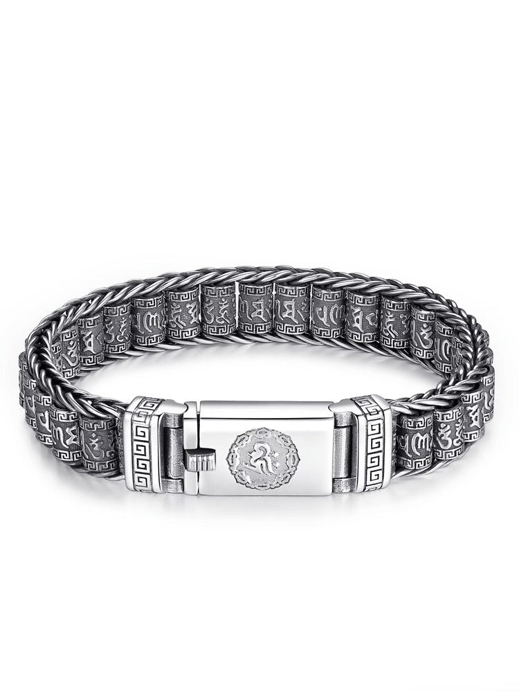 Tibetaans gebedswiel armband – 925 sterling zilver