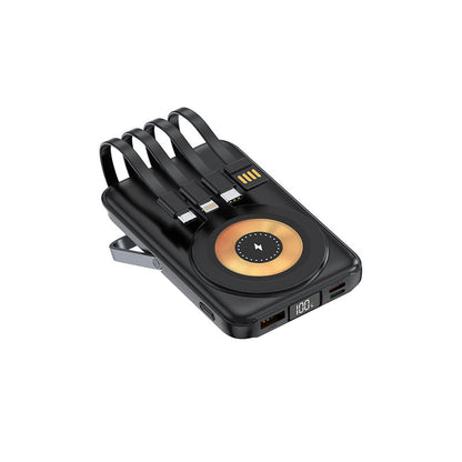 Magnetische draadloze powerbank 10000mAh snellader met telefoonhouder
