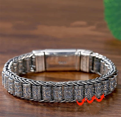 Tibetaans gebedswiel armband – 925 sterling zilver