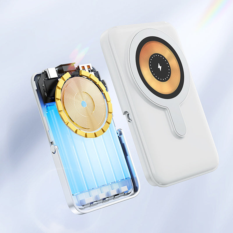 Magnetische draadloze powerbank 10000mAh snellader met telefoonhouder
