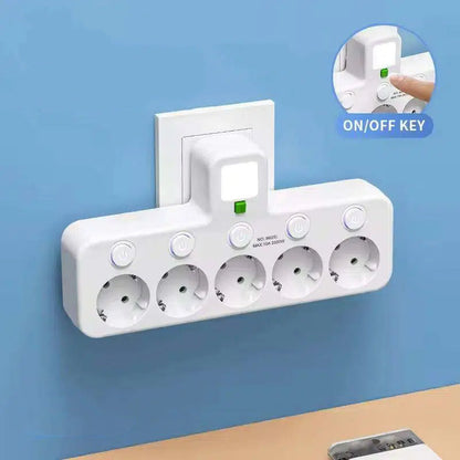 Ruimtebesparende Stekkerdoos met Licht en USB