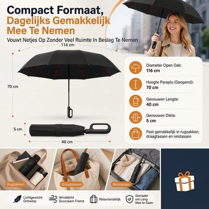 Automatische stormparaplu met UV bescherming