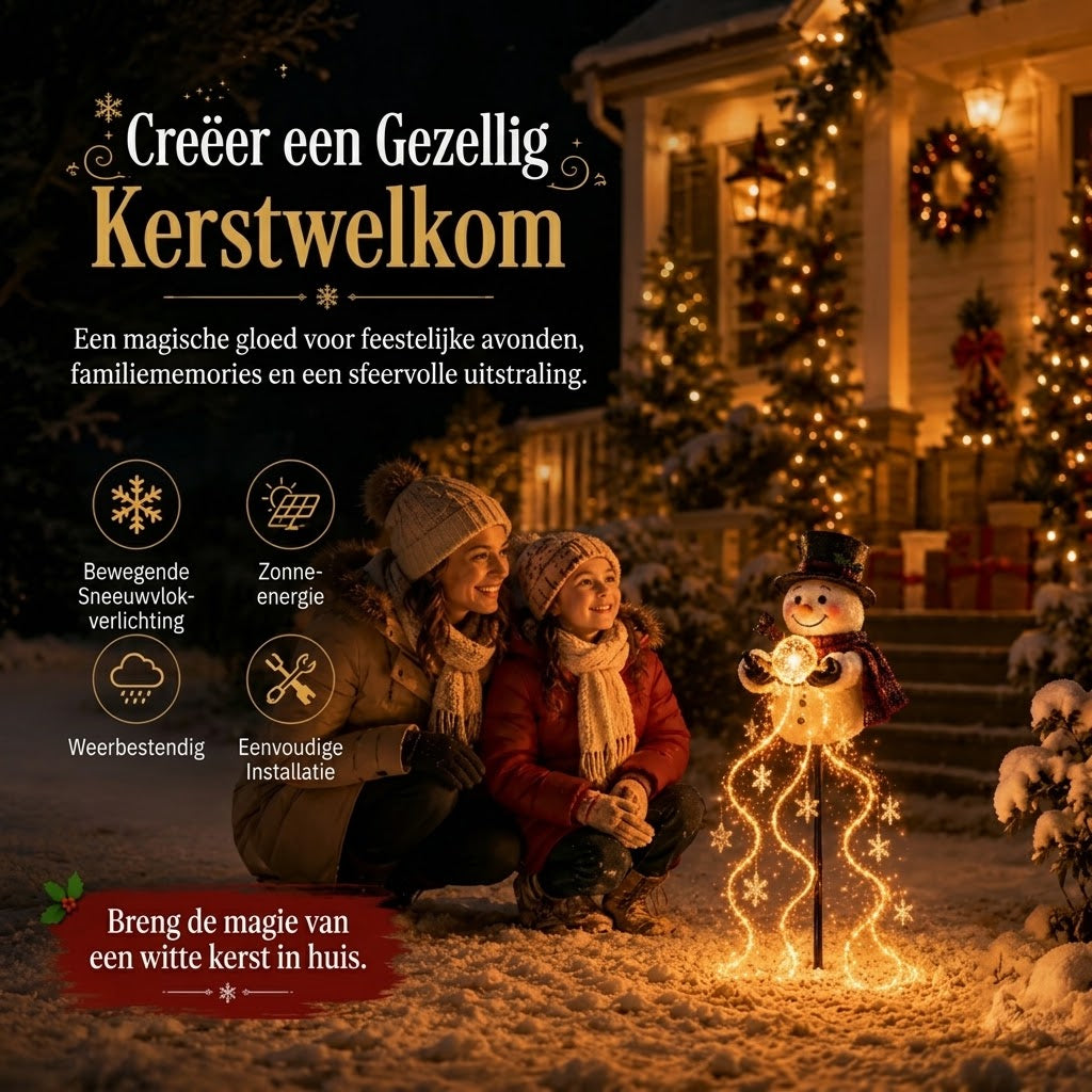 Snowman Magic Fountain LED tuinlamp