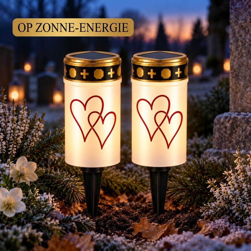 MinnesLjus LED graflichten set van 2 met zonnecel of batterij