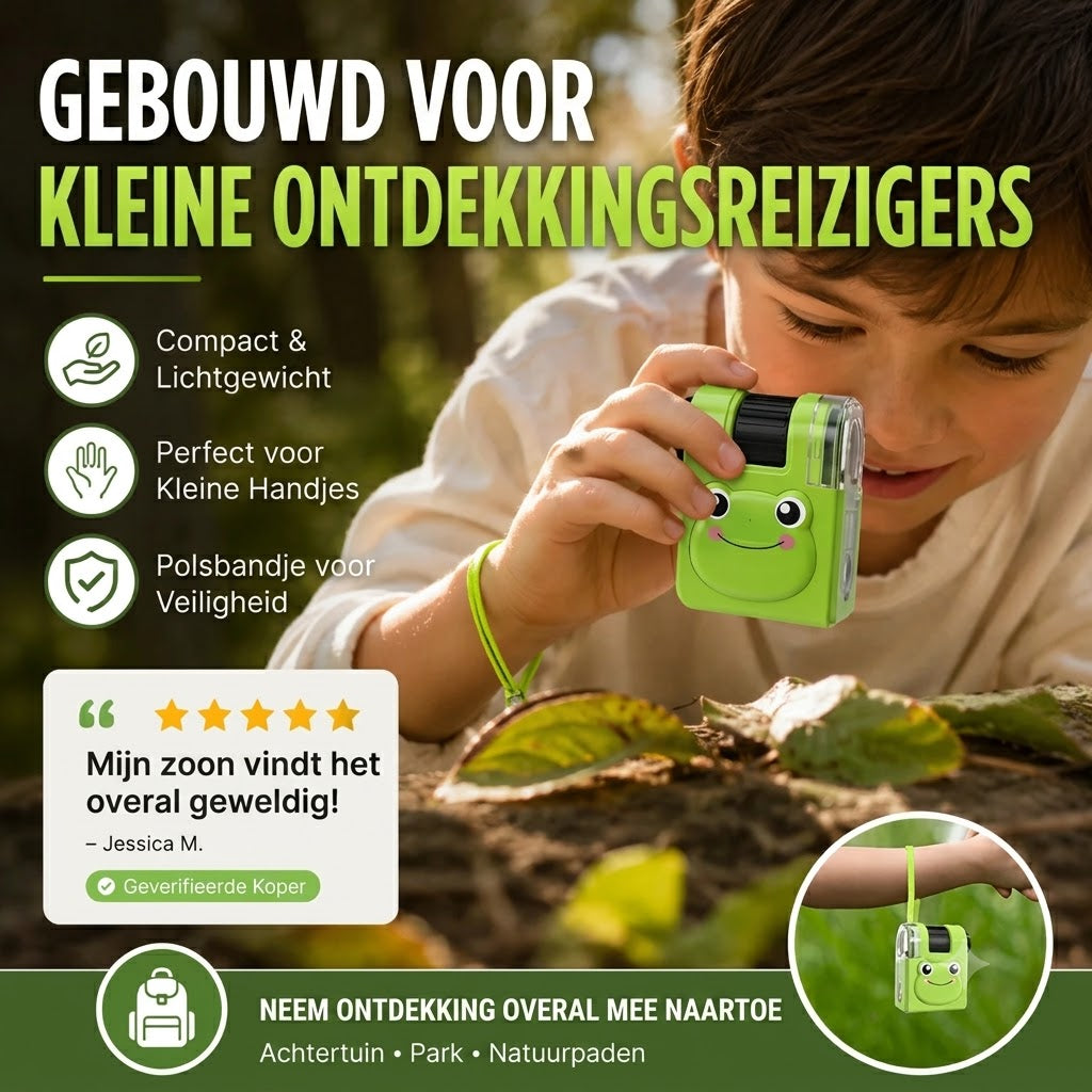 Draagbare educatieve microscoop met telefoonhouder voor kinderen
