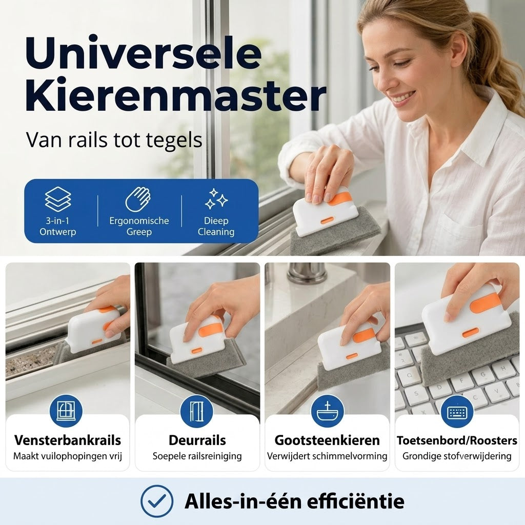 Multifunctionele Rail en Kierenreiniger 3 in 1