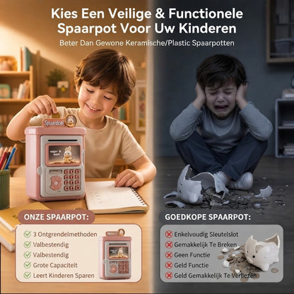 Automatische ATM spaarpot voor kinderen met wachtwoord