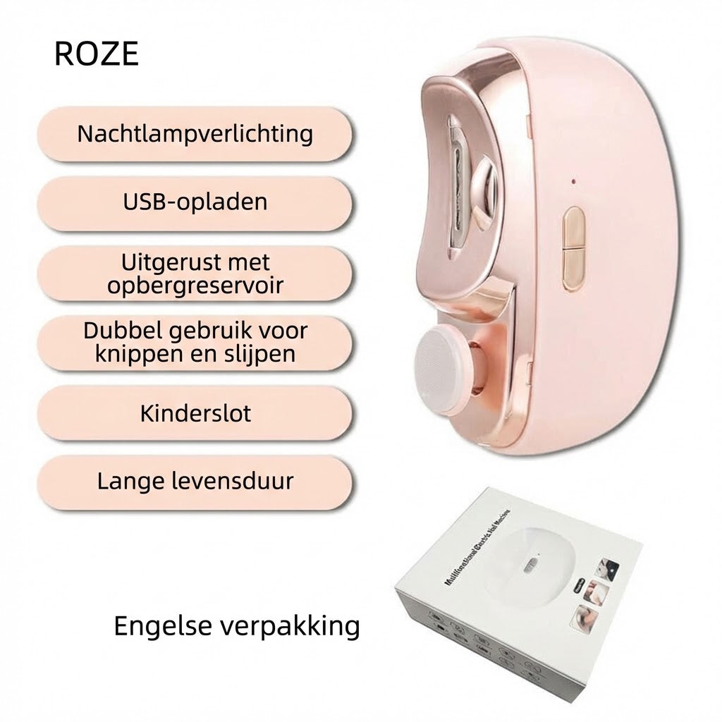 3-in-1 elektrische polijst- en automatische nagelknipper