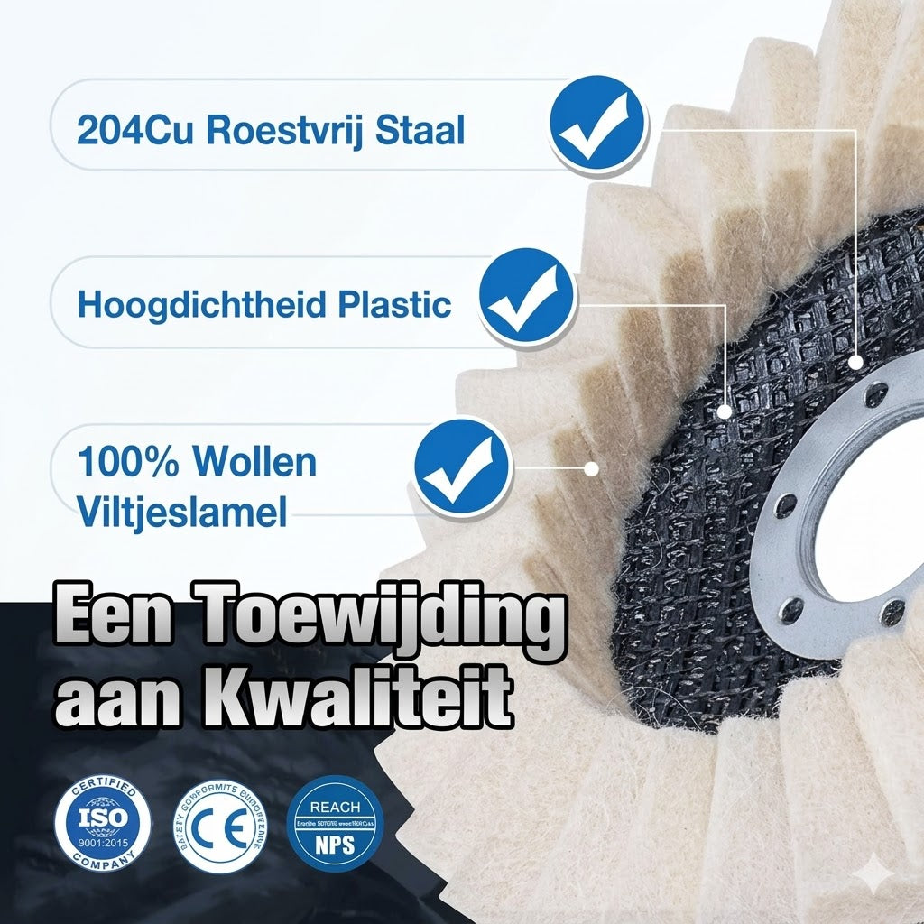 Vilten Polijstschijf met Klep