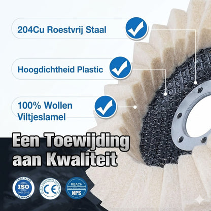 Vilten Polijstschijf met Klep