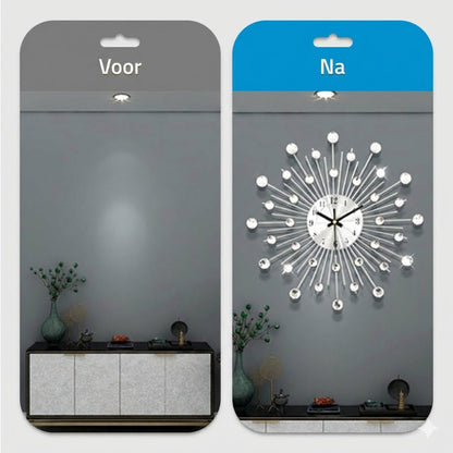 Stijlvolle Strass-Wandklok