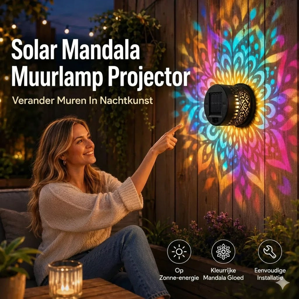 Mandala Solarlamp - Prachtige Projectie & IP65 Waterdicht