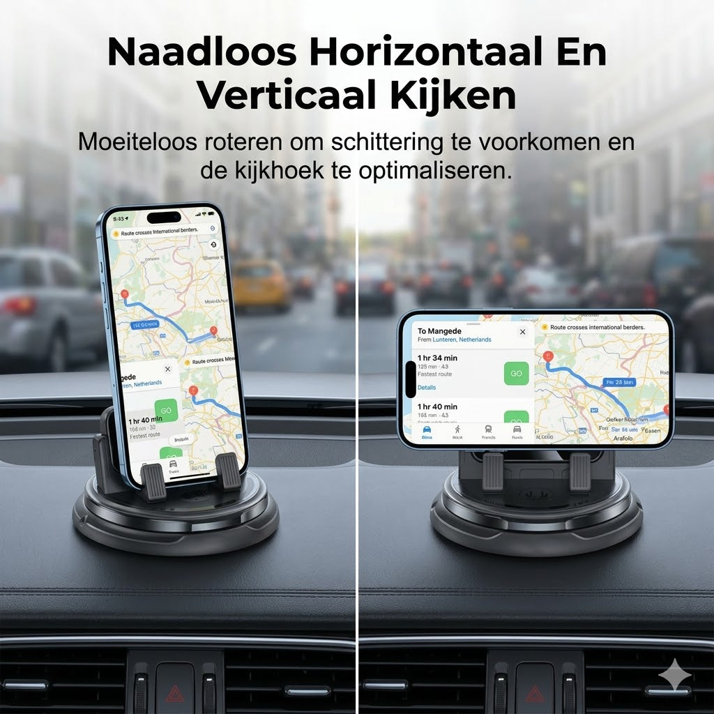 360° draaibare telefoonhouder voor op het dashboard