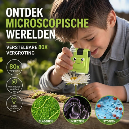 Draagbare educatieve microscoop met telefoonhouder voor kinderen