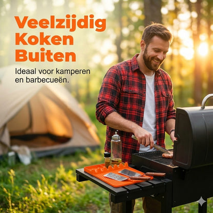 Hoogwaardige siliconen grillmat voor zijplank beschermt tegen vet en morsen