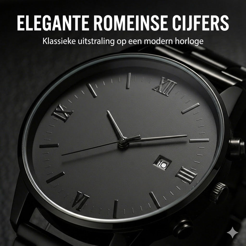 Minimalistisch quartzhorloge voor heren met datumweergave