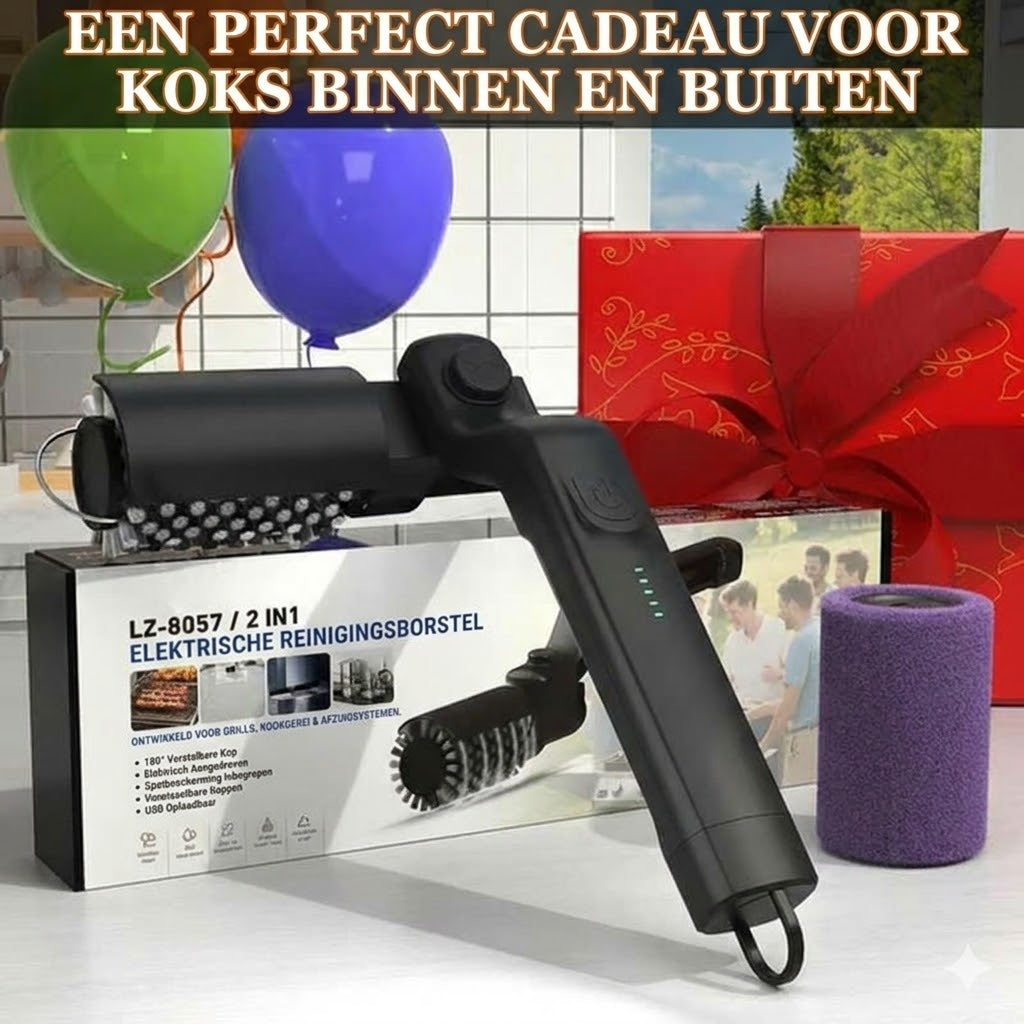 Draadloze elektrische barbecueborstelreiniger