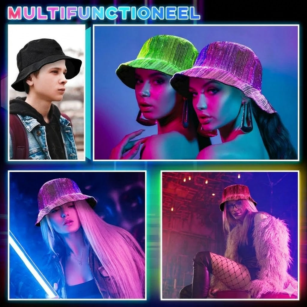 Lichtgevende Glasvezel Bucket Hat
